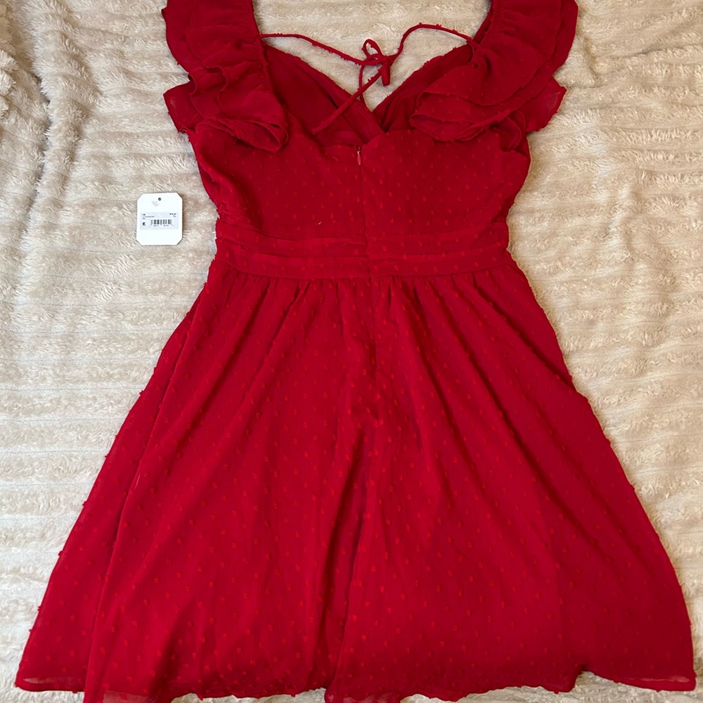 Altar'd State Red Mini Ruffle Dreas - Picture 4 of 9